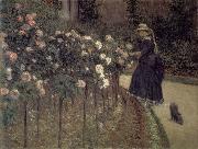 Gustave Caillebotte Roses-The Garden in Petit-Gennevilliers oil on canvas